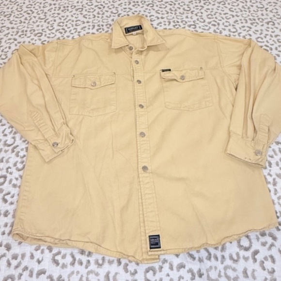 Versace Jeans Couture Vintage Men's Canvas Shirt/Shacket; Gold;‎ XL - Picture 2 of 7